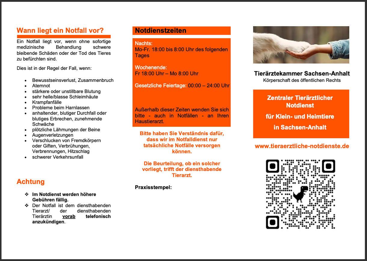 Flyer Notdienst; zum Vergrößern anklicken Flyer Notdienst; zum Vergrößern anklicken